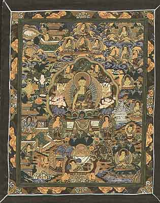 Mini Thangka Buddhas Leben